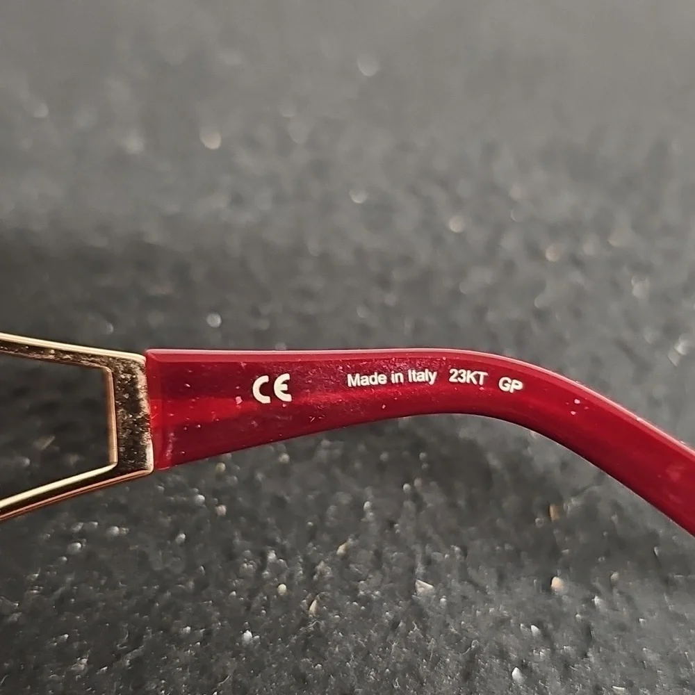 Chopard Brown Gradient Shield Sunglasses with Gold Accents